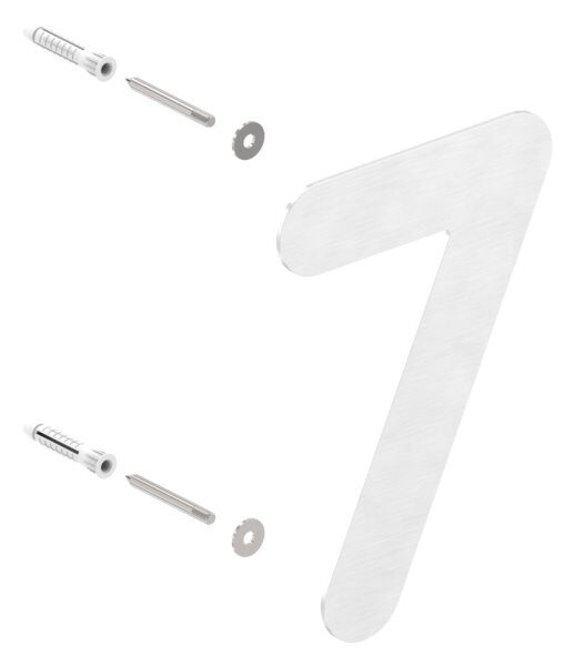 Hausnummer 7 - "klein" 98 x 155 x 2,0mm, V2A