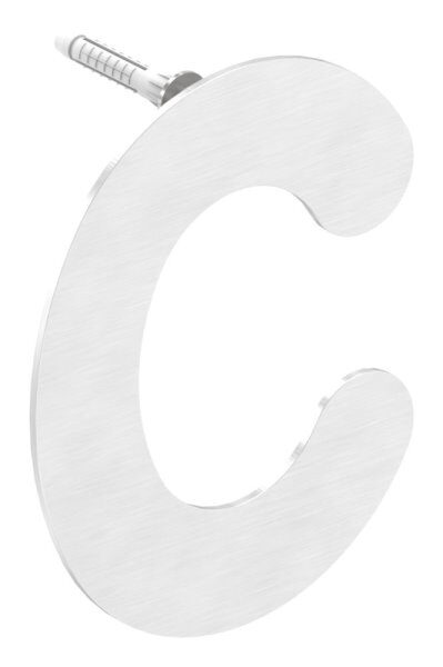 Hausnummer c - "klein" 97 x 121 x 2,0mm, V2A
