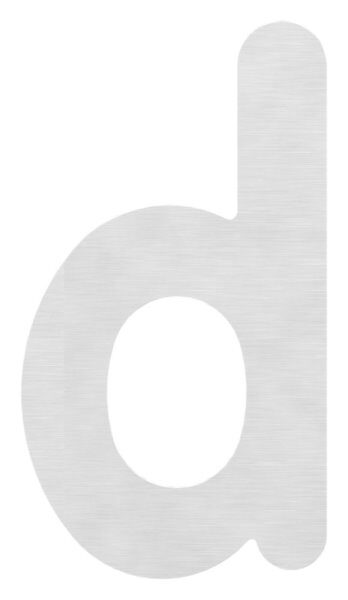Hausnummer d - "klein" 85 x 145 x 2,0mm, V2A