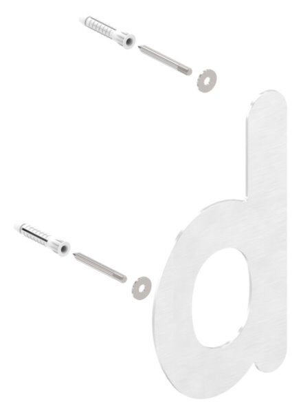 Hausnummer d - "klein" 85 x 145 x 2,0mm, V2A