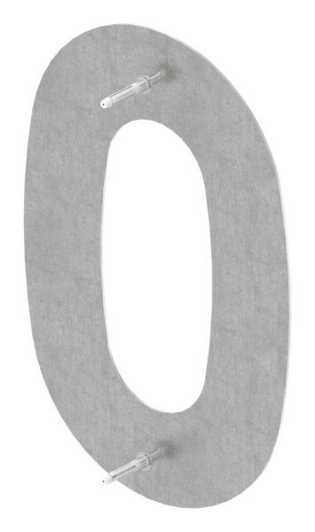 Hausnummer 0 - "groß" 200 x 300 x 2,0mm, V2A