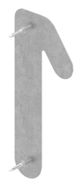 Hausnummer 1 - "groß" 125 x 300 x 2,0mm, V2A