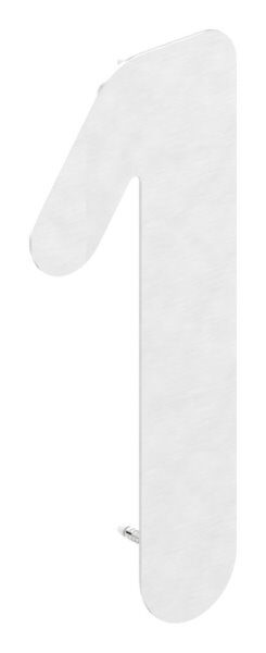 Hausnummer 1 - "groß" 125 x 300 x 2,0mm, V2A