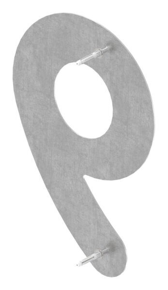Hausnummer 9 - "groß" 200 x 300 x 2,0mm, V2A
