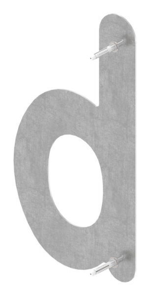 Hausnummer b - "groß" 160 x 295 x 2,0mm, V2A