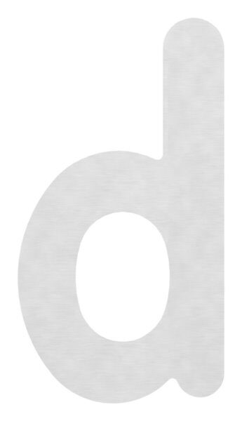 Hausnummer d - "groß" 160 x 295 x 2,0mm, V2A