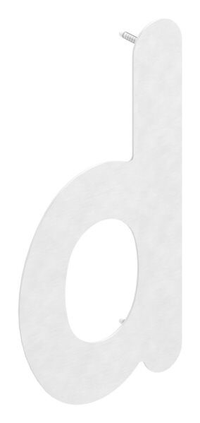 Hausnummer d - "groß" 160 x 295 x 2,0mm, V2A
