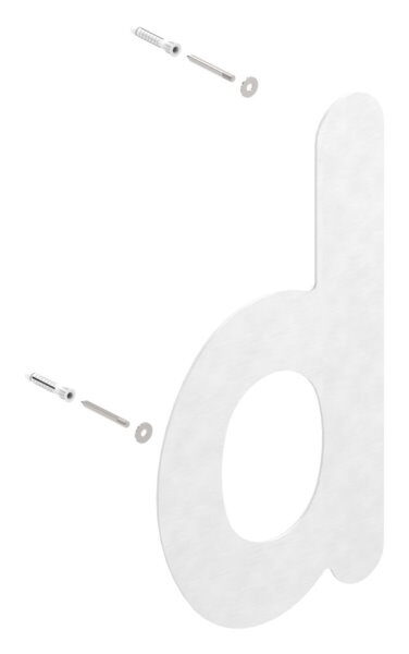 Hausnummer d - "groß" 160 x 295 x 2,0mm, V2A