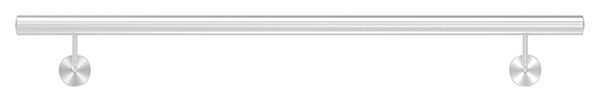 Handlauf, montagefertig, aus Rohr 42,4mm, L: 1,2m, mit 2...