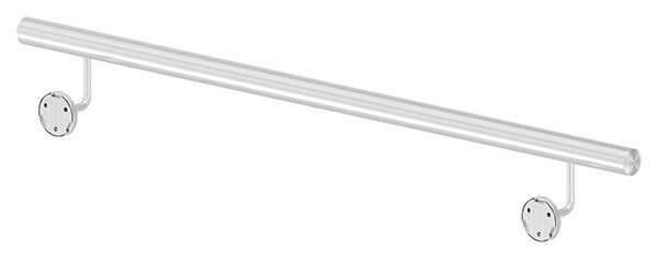 Handlauf, montagefertig, aus Rohr 42,4mm, L: 1,2m, mit 2 Handlaufhalter 50500-240, verschweißt, V2A