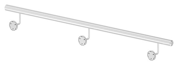 Handlauf, montagefertig, aus Rohr 42,4mm, L: 1500mm, mit 3 Handlaufhalter 50500-240, verschweißt, V2A