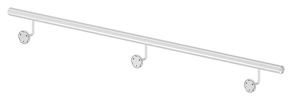 Handlauf, montagefertig, aus Rohr 42,4mm, L: 1,8m, mit 3 Handlaufhalter 50500-240, verschweißt, V2A