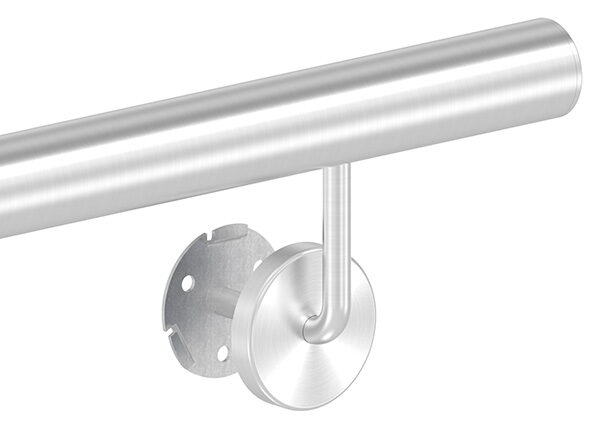 Handlauf, montagefertig, aus Rohr 42,4mm, L: 2000mm, mit 3 Handlaufhalter 50500-240, verschweißt, V2A