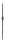 Anfangsstab 25x25mm, H: 1200mm, 1x Zierteil außermittig