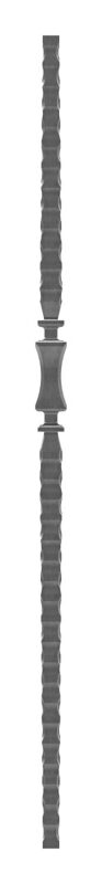 Anfangsstab 25x25mm, H: 1200mm, 1x Zierteil außermittig