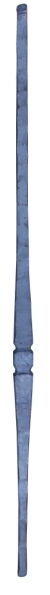 Anfangsstab 25x25mm, H: 1200mm, 1x Würfel außermittig