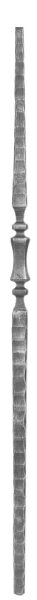 Anfangsstab 20x20mm, H: 1200mm, 1x Zierteil außermittig