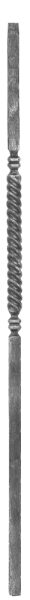 Anfangsstab 25x25mm, H: 1200mm, 1x gedreht außermittig