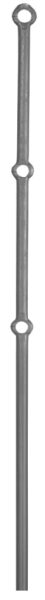 Pfosten aus 25mm rund, H: 1200mm, 3x gelocht, oberes Loch...