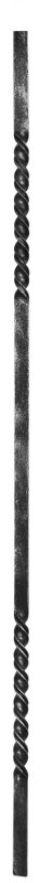 Zwischenstab 16x8mm, gerillt, H: 900mm, 2x gedreht außermittig