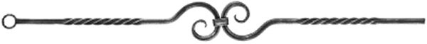 Zierstab 12x12mm, gerillt, H: 900mm