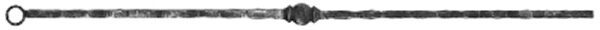Knubbelstab 13x13mm, gehämmert, H: 900mm, 1x...