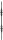 Zierstab 15x15mm, gehämmert, H: 1000mm, 2x Ornament außermittig