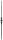Zierstab, 15x15mm, Schmiedeteil mittig, H: 1000mm