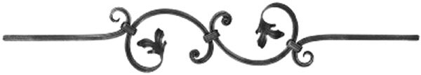 Zierstab 12x12mm, gerillt, Barock, H: 900mm, 2x...