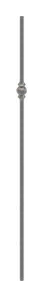 Knubbelstab 14mm, gehämmert, H: 1000mm, 1x Knubbel:  außermittig