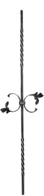 Zierstab 12x12mm, gerillt, Barock, H: 900mm, 2x...