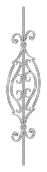Zierstab 16x8mm, gerillt, Barock, H: 900mm