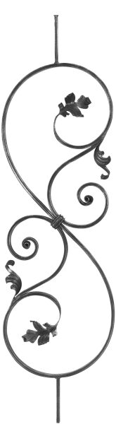 Zierstab 16x8mm, gerillt, Barock, H: 900mm