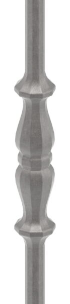 Zierstab 12mm, gehämmert, H: 1000mm, 1x Ornament...