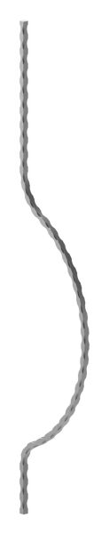 Korbgitterstab 12x12mm, gehämmert, H: 1000mm