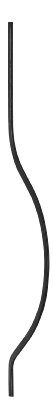 Korbgitterstab 16x8mm, gerillt, Barock, H: 1000mm