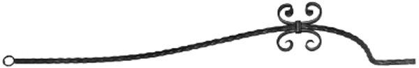 Korbgitterstab 12x12mm, gehämmert, H: 1000mm,...