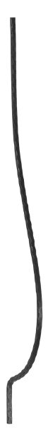 Korbgitterstab 12x12mm, gehämmert, H: 1000mm