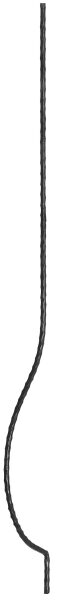 Korbgitterstab 12x12mm, gehämmert, H: 1500mm