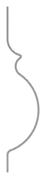 Korbgitterstab 12x12mm, gehämmert, H: 1000mm, mit Nase