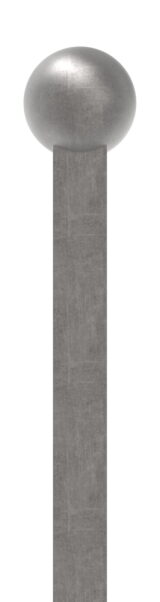 Zaunstab 12x12mm, H: 1000mm, Kugel 25mm, aus einem Stück, Kugel angeschmiedet