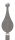 Zaunstab 12x12mm, H: 1200mm, Spitze und Kugel