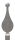 Zaunstab 14x14mm, H: 1200mm, Spitze und Kugel