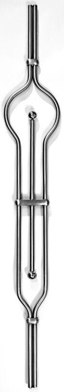 Designstab Ø 12mm, H: 900mm, für 2x Kugel 25mm mit M6 Gewinde (ACHTUNG! Kugeln müssen separat bestellt werden!)