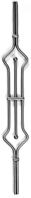 Designstab Ø 12mm, H: 900mm, für 2x Kugel 25mm mit M6 Gewinde (ACHTUNG! Kugeln müssen separat bestellt werden!)