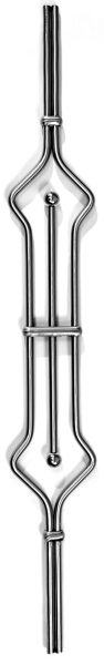 Designstab Ø 12mm, H: 900mm, für 2x Kugel...