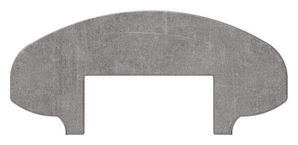 Handlauf 40x18mm mit Nut 18x8mm, Länge 6m, halbrund, empfohlene Breite des Flacheisens: 16mm