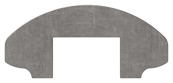 Handlauf 50x22,5mm mit Nut 20,5x12,5mm, L: 6000mm, halbrund, Empfohlene Breite des Flacheisens: 20mm