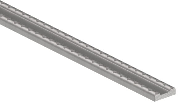 Hespeneisen gerillt 25x8x4mm, L: 3000mm
