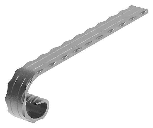 Handlaufanfänger S235JR, 40x8mm, gehämmert mit...